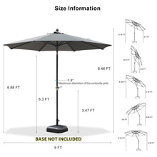 Load image into Gallery viewer, PURPLE LEAF Tilting Umbrellas Patio Market Umbrella with Two Adjustable Corners
