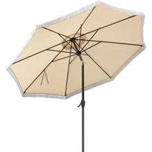 Load image into Gallery viewer, PURPLE LEAF Fringe Umbrella Patio Market Umbrella with Adjustable Corner
