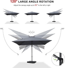 Charger l&#39;image dans la galerie, PURPLE LEAF Economical Patio Umbrella Swivel Rectangle Outdoor Umbrellas 6&#39; X 10&#39;/ 9&#39; X 12&#39;/ 10&#39; X 10&#39;/ 9&#39; X 9&#39;
