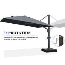 Afbeelding in Gallery-weergave laden, 【Outdoor Idea】PURPLE LEAF Porch Umbrellas, Outdoor Patio Umbrella with Base, Grey
