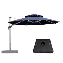 Charger l&#39;image dans la galerie, 【Outdoor Idea】PURPLE LEAF Patio Umbrellas, Outdoor Patio Umbrella with Base, Navy
