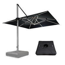 Load image into Gallery viewer, 【Outdoor Idea】PURPLE LEAF Porch Umbrellas, Outdoor Patio Umbrella with Base, Grey

