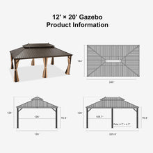 Afbeelding in Gallery-weergave laden, 【Outdoor Idea】PURPLE LEAF Outdoor Gazebo with Bronze Aluminum Frame Dining Sets-Bundle sales
