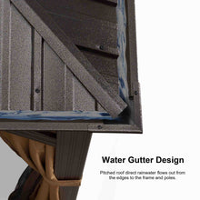 Afbeelding in Gallery-weergave laden, 【Outdoor Idea】PURPLE LEAF Outdoor Gazebo with Bronze Aluminum Frame Dining Sets-Bundle sales
