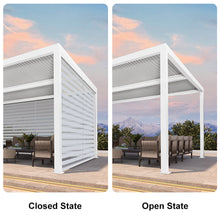 Load image into Gallery viewer, PURPLELEAF Outdoor Louvered Pergola Roller Blinds with Thermal Insulated, UV Protection Waterproof Fabric, Privacy Protection for Pergola, Easy to Install
