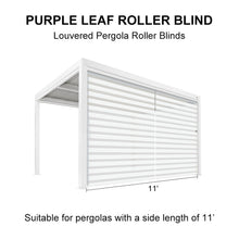 Load image into Gallery viewer, PURPLELEAF Outdoor Louvered Pergola Roller Blinds with Thermal Insulated, UV Protection Waterproof Fabric, Privacy Protection for White Pergola, Easy to Install
