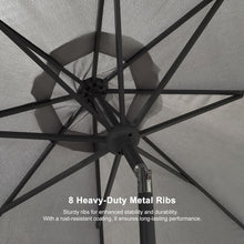 Afbeelding in Gallery-weergave laden, PURPLE LEAF Tilting Umbrellas Patio Market Umbrella with Two Adjustable Corners
