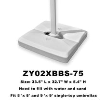 Charger l&#39;image dans la galerie, PURPLE LEAF White Patio Umbrella Base 165Lbs, ZY02XBBS-75
