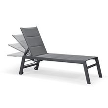 Load image into Gallery viewer, 【Clearance】PURPLE LEAF Outdoor Chaise Lounge Aluminum with Side Table and Wheels Reclining Chair
