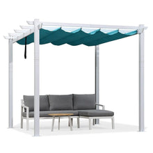 Load image into Gallery viewer, OPEN BOX I PURPLE LEAF Outdoor Retractable Pergola with Sun Shade Canopy Cover White Patio Metal Shelter for Garden Pavilion Grill Gazebo Grape Trellis Pergola
