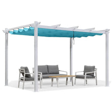 Load image into Gallery viewer, OPEN BOX I PURPLE LEAF Outdoor Retractable Pergola with Sun Shade Canopy Cover White Patio Metal Shelter for Garden Pavilion Grill Gazebo Grape Trellis Pergola
