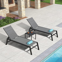 Charger l&#39;image dans la galerie, PURPLE LEAF 2 Pieces Extended Edition Patio Outdoor Chaise Lounge with Wheels for Patio Pool Lawn Sunbathing Chair
