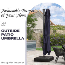 Afbeelding in Gallery-weergave laden, 【Outdoor Idea】PURPLE LEAF Patio Umbrellas, Outdoor Patio Umbrella with Base, Navy
