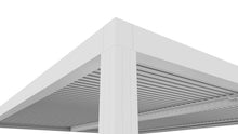 Afbeelding in Gallery-weergave laden, PURPLE LEAF Louvered Pergola Modern White Pergola with Adjustable Roof for Deck Backyard Garden
