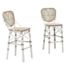 Load image into Gallery viewer, PURPLE LEAF Outdoor Woven Bar Stools Set of 2, Counter Stools, for Pool Garden
