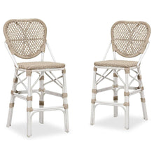 Afbeelding in Gallery-weergave laden, PURPLE LEAF Outdoor Woven Bar Stools Set of 2, Counter Stools, for Pool Garden
